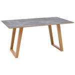 ESSTISCH in Holz, Kunststoff 160/90/76 cm  - Eichefarben/Grau, KONVENTIONELL, Holz/Kunststoff (160/90/76cm) - Dieter Knoll