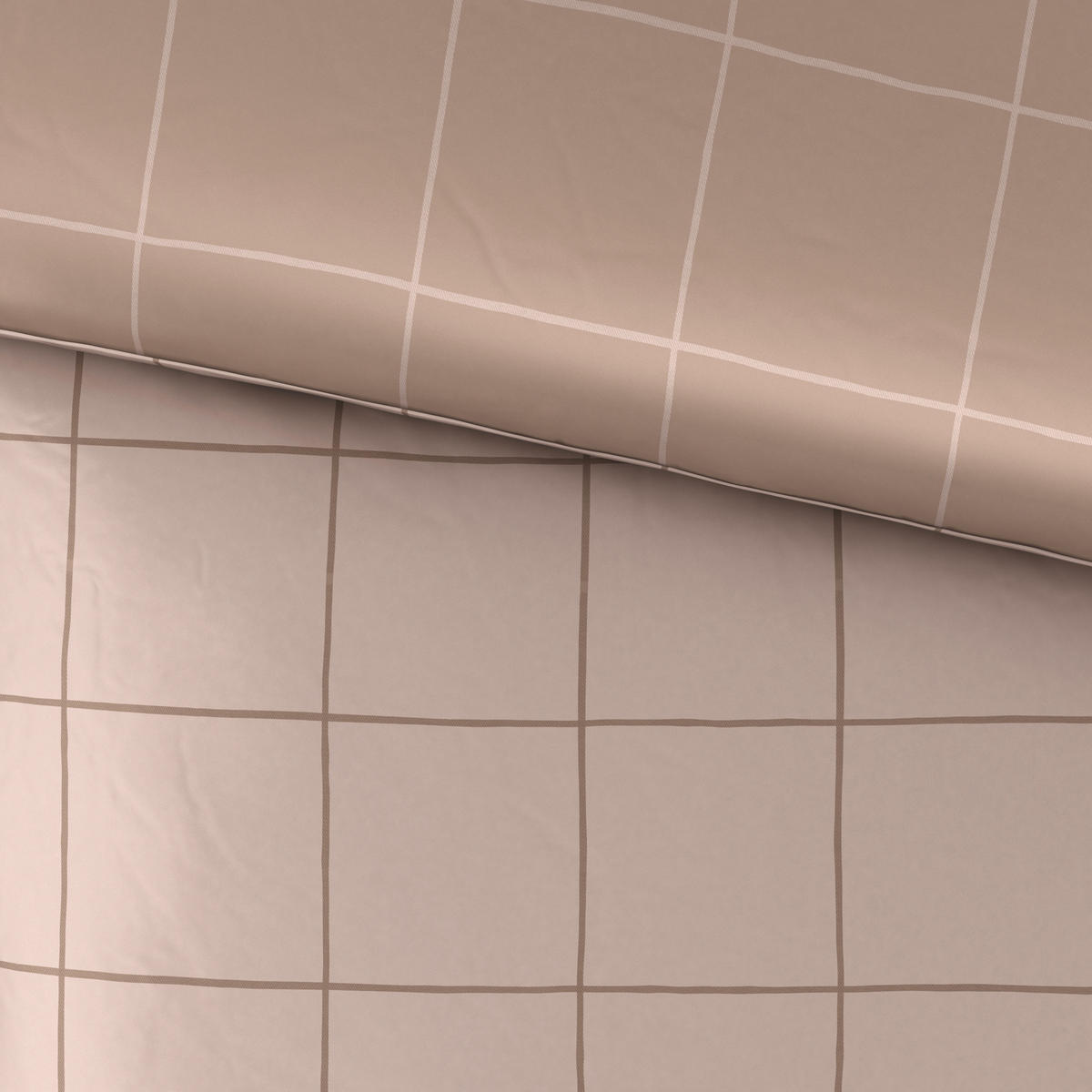 BETTWÄSCHESET Satin 160/210 cm  50 cm/70 cm  - Beige, Design, Textil (160/210cm) - Dieter Knoll