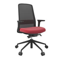 DREHSTUHL Rot, Schwarz  - Rot/Schwarz, MODERN, Kunststoff/Textil (70/103-115/70cm)