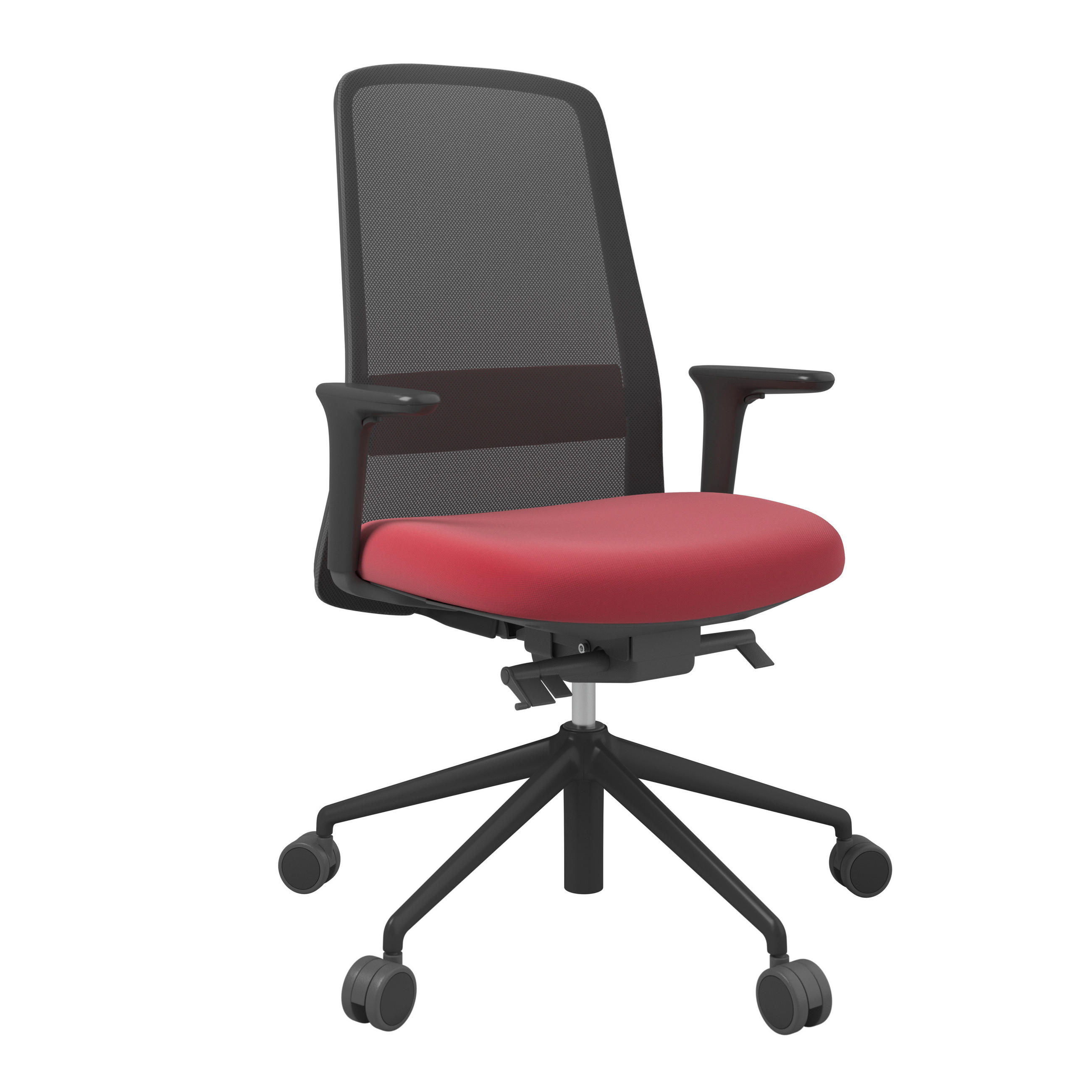 XXXLutz Drehstuhl Rot, 70x103-115x70 cm