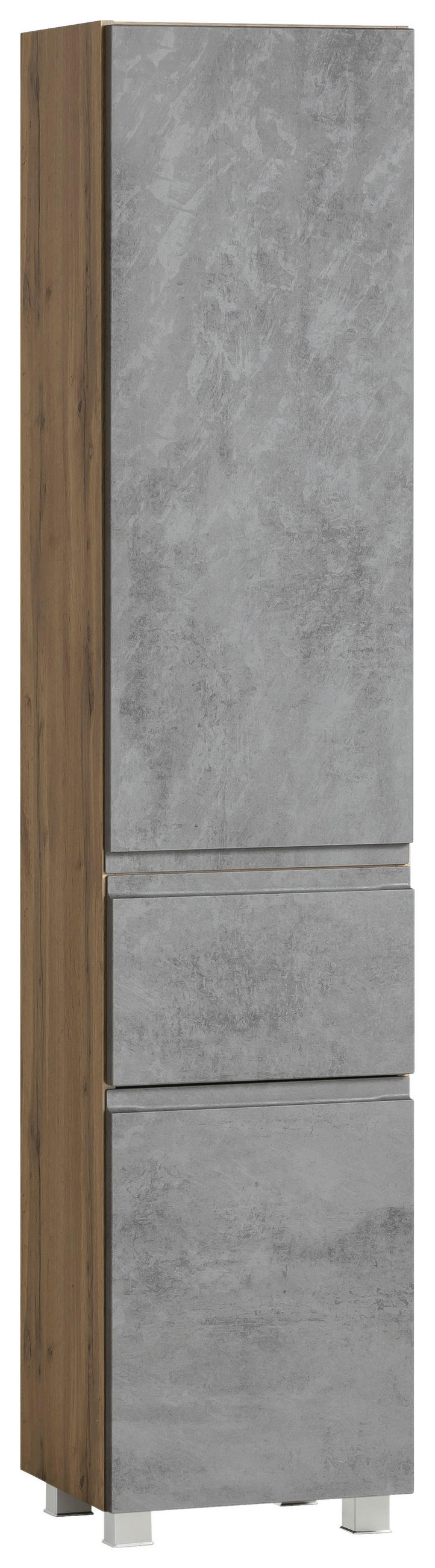 HOCHSCHRANK 40/180/35 cm  - Eiche Wotan/Hellgrau, MODERN, Holzwerkstoff (40/180/35cm) - Held