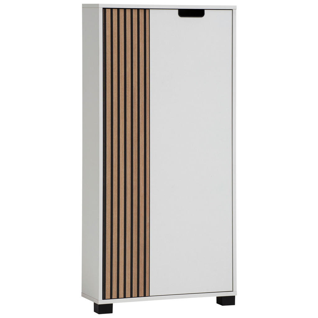 Highboard Weiß/Eichefarben B: 59,8 cm