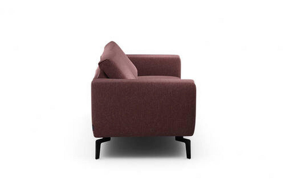 2-SITZER-SOFA in Chenille Rot  - Rot/Schwarz, Design, Textil/Metall (180/86/86-94cm) - SENSOO