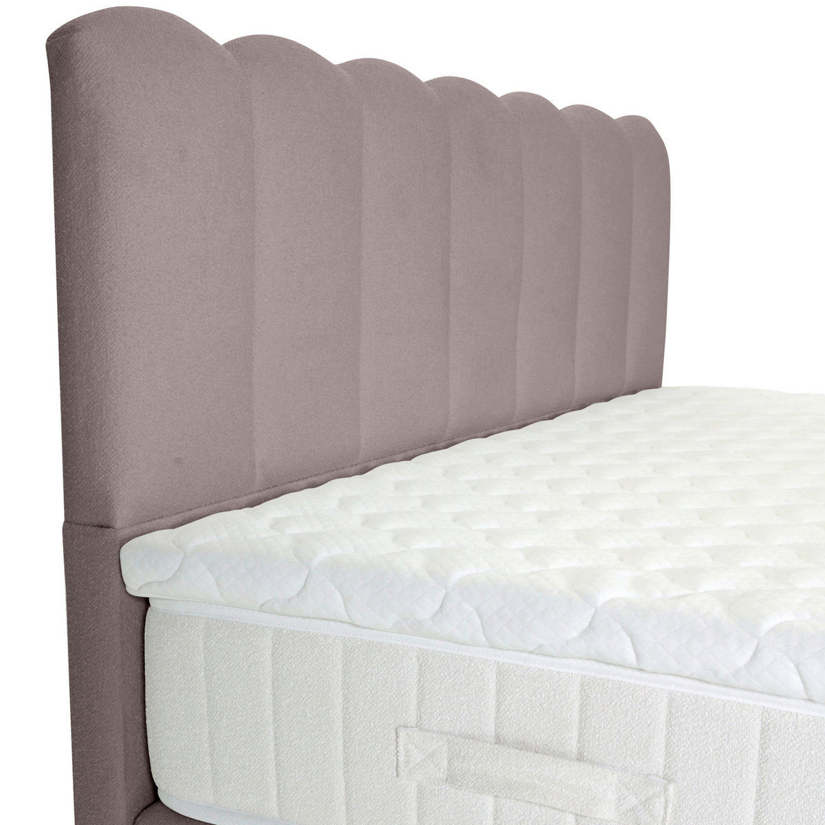 BOXSPRINGBETT 180/200 cm,  in Hellbraun, Topper, Matratzen, H3 = fest  - Hellbraun/Schwarz, Design, Holzwerkstoff/Textil (180/200cm) - Esposa