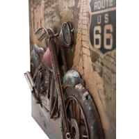 OBRAZ NA KOVU, vozidla, 60/40 cm  - rezavá/vícebarevná, Basics, kov (60/40cm) - Monee