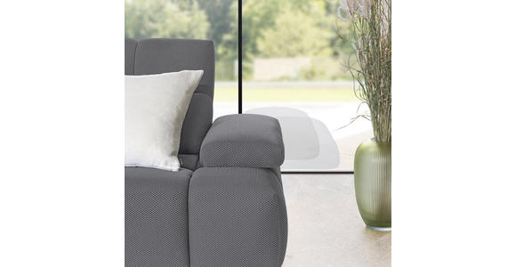 ECKSOFA in Struktur Grau 233/313 cm - Schwarz/Grau, Design, Kunststoff/Textil (233/313cm) - Emilio Belluti