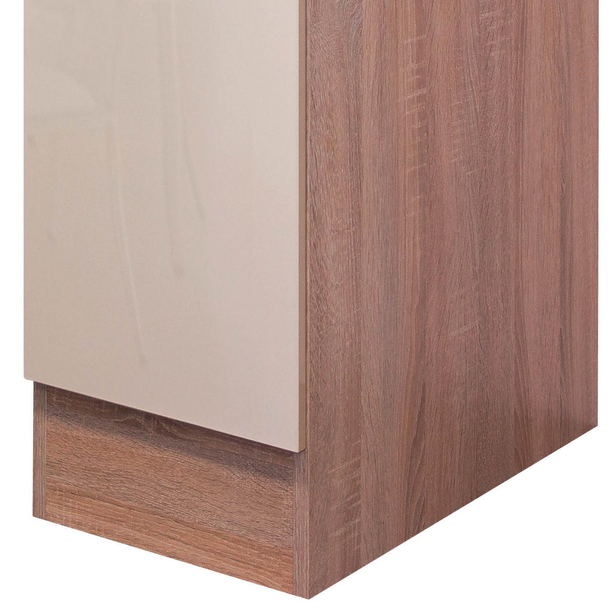KÜCHENUNTERSCHRANK 30/86/60 cm  in Sonoma Eiche, Kaschmir  - Kaschmir/Edelstahlfarben, MODERN, Holzwerkstoff/Metall (30/86/60cm) - FlexWell