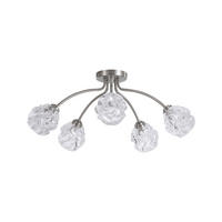 DECKENLEUCHTE Astral  - Nickelfarben, Design, Glas/Metall (60/24/60cm)