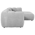 ECKSOFA in Chenille Hellgrau 272/172 cm - Hellgrau/Schwarz, KONVENTIONELL, Kunststoff/Textil (272/172cm) - Carryhome