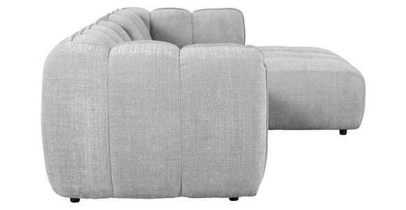 ECKSOFA in Chenille Hellgrau 272/172 cm - Hellgrau/Schwarz, KONVENTIONELL, Kunststoff/Textil (272/172cm) - Carryhome