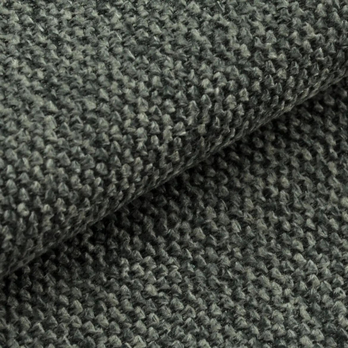WOHNLANDSCHAFT Grau Webstoff  - Chromfarben/Schwarz, Design, Textil (192/308/192cm) - P & B