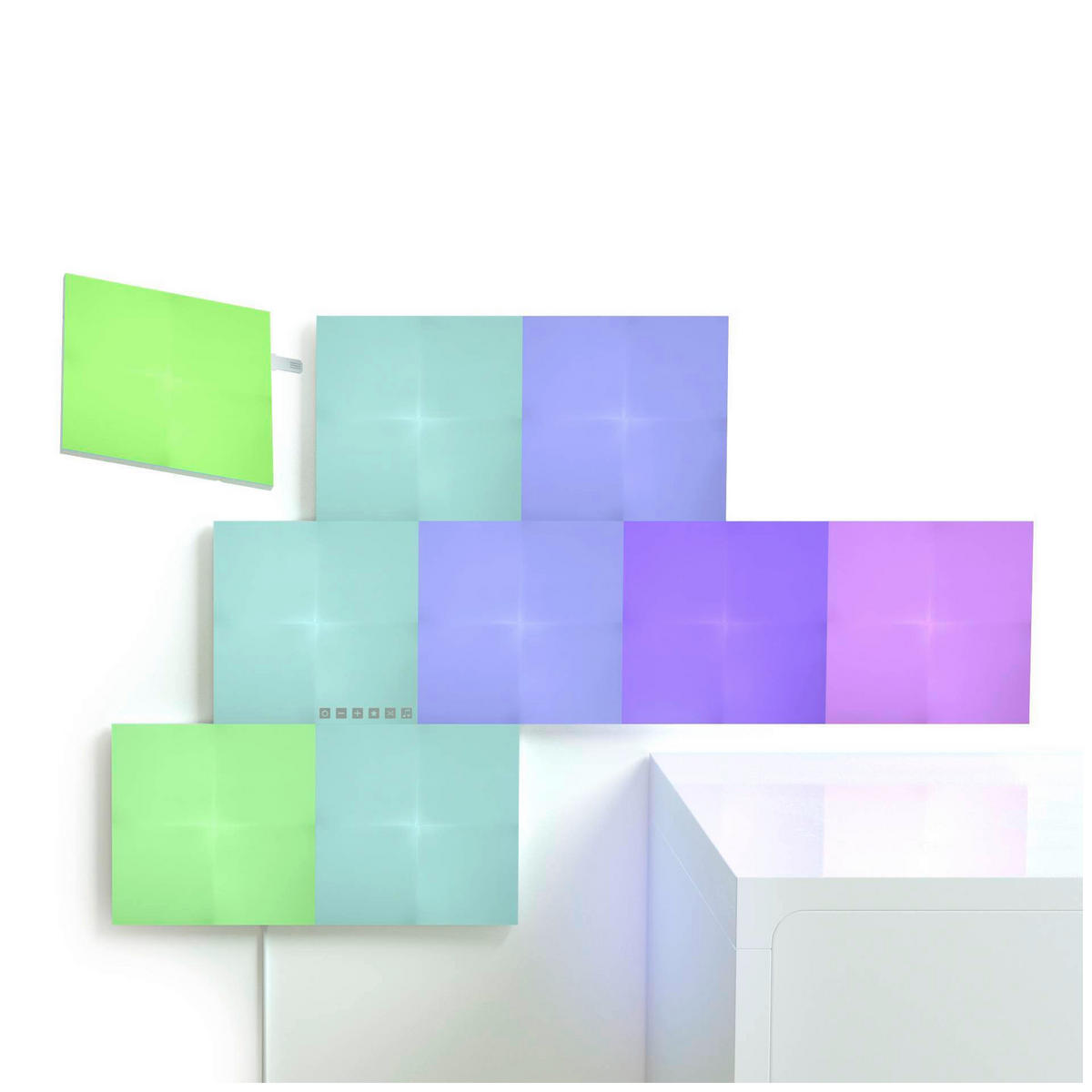 CANVAS STARTER KIT 9ER NANOLEAF CANVAS   - Weiß, Basics, Kunststoff (15/15cm)