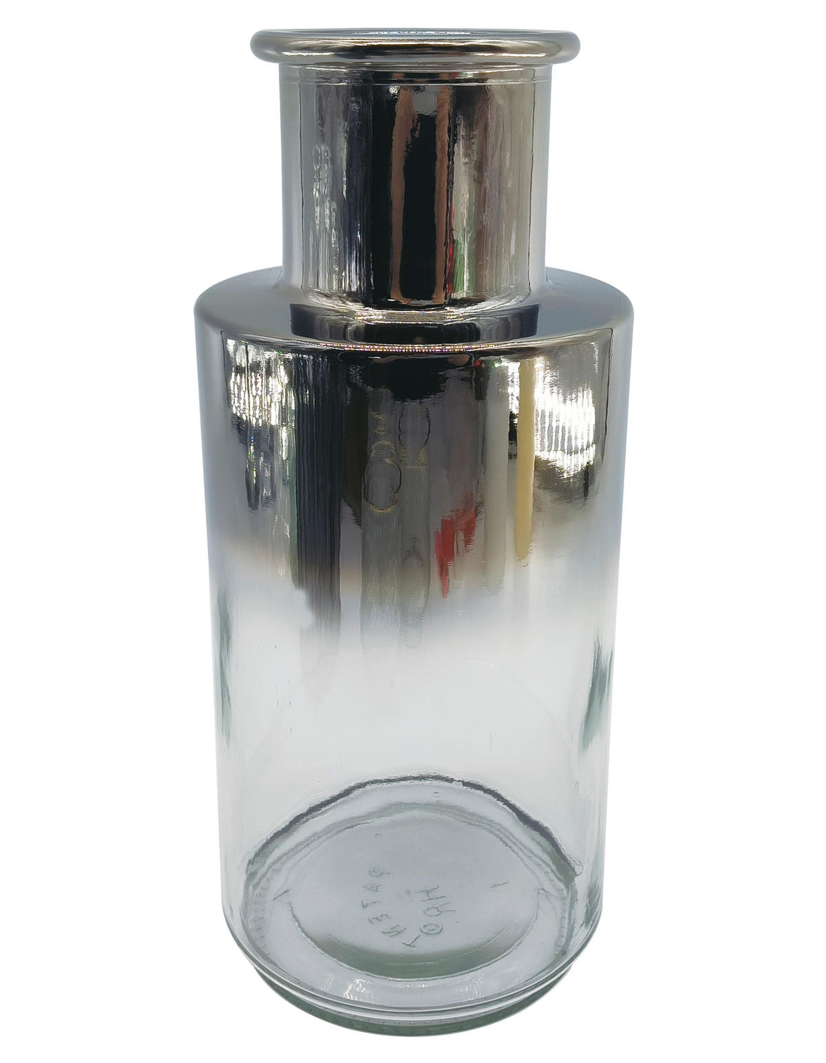 VAS 27 cm  - klar/nickelfärgad, Basics, glas (12/27cm) - Ambia Home