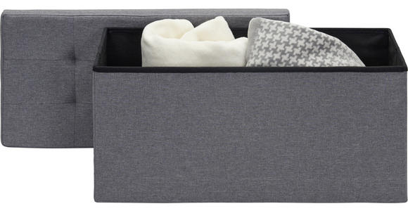 SITZBOX in Textil, Holzwerkstoff Anthrazit  - Anthrazit, Design, Holzwerkstoff/Textil (76/38/38cm) - Carryhome