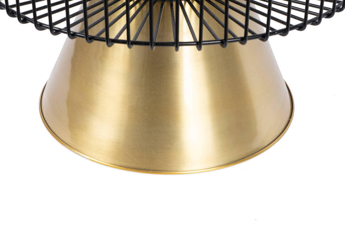 BEISTELLTISCH in Metall, Stein  - Goldfarben/Schwarz, Basics, Stein/Metall (51/56,5/51cm) - Kayoom