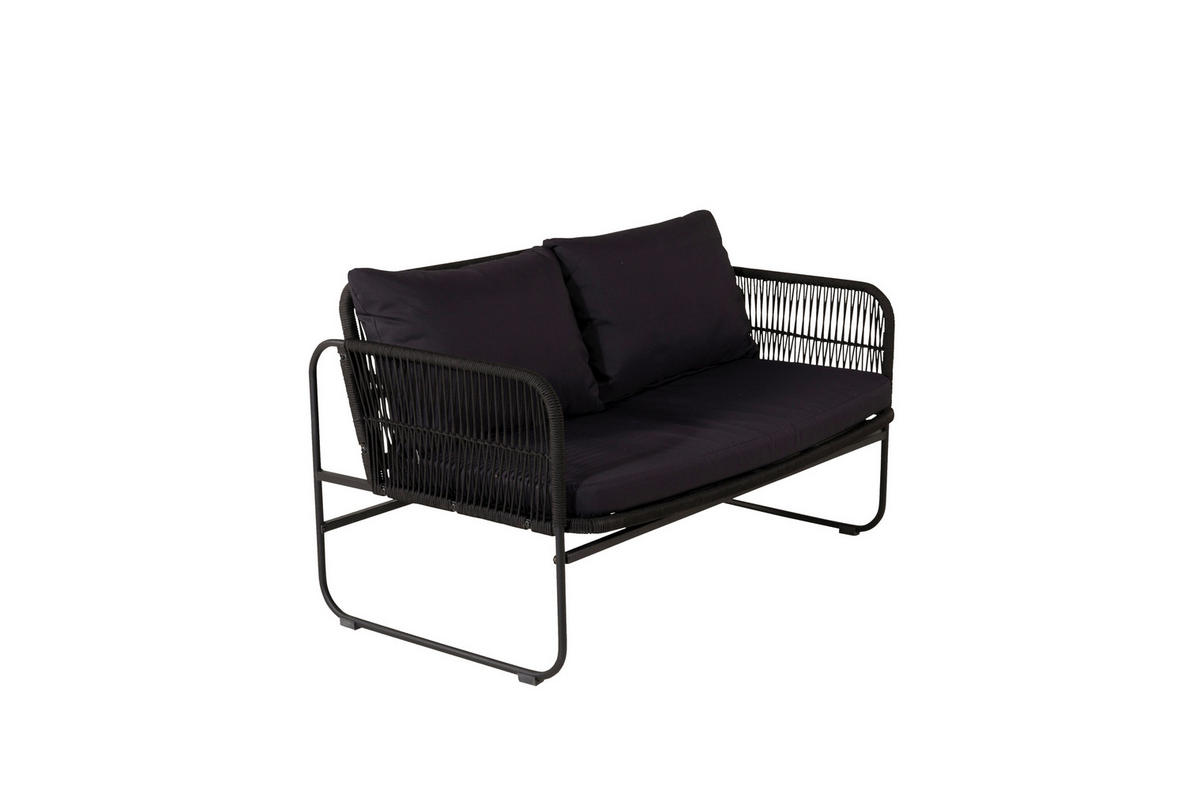 LOUNGEGRUPP 4 delar  - svart, Klassisk, metall/textil - Gardenson