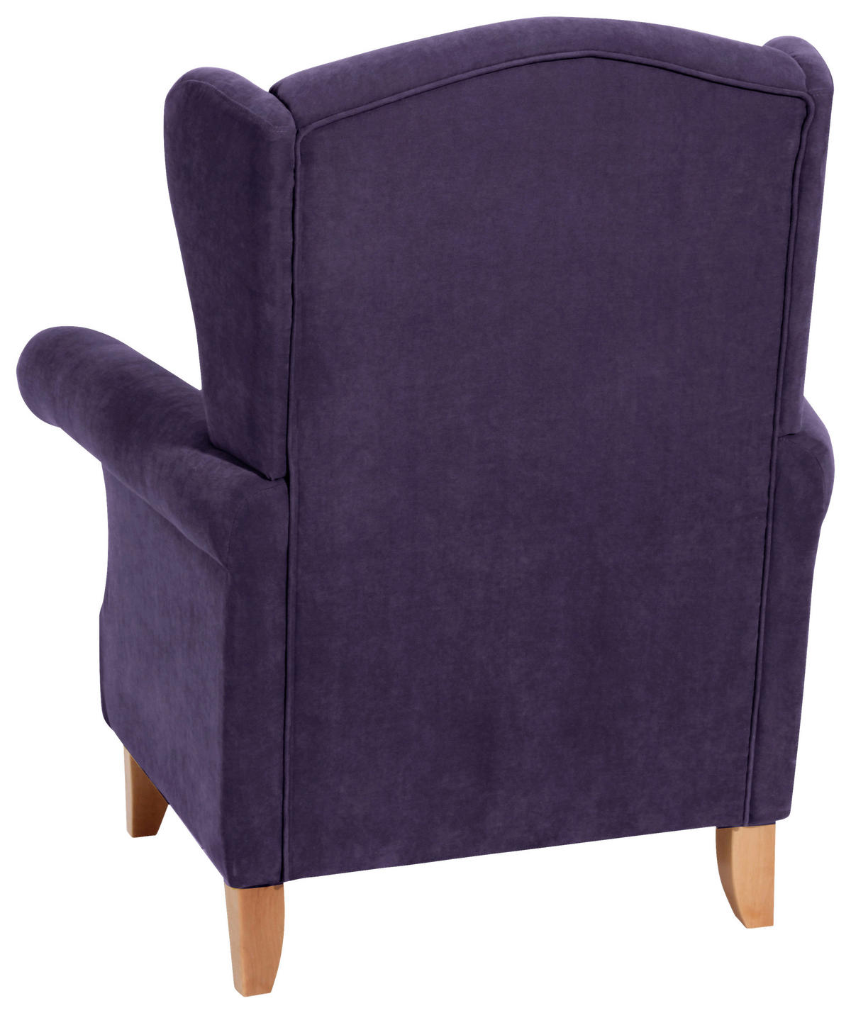 OHRENSESSEL 88/108/84 cm  in Velours Violett  - Buchefarben/Violett, Design, Holz/Holzwerkstoff (88/108/84cm) - Max Winzer