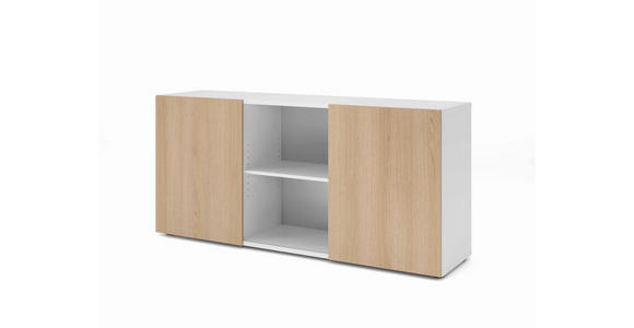 SIDEBOARD  160/74,8/42 cm  - Eichefarben/Weiß, KONVENTIONELL, Holzwerkstoff (160/74,8/42cm) - Venda