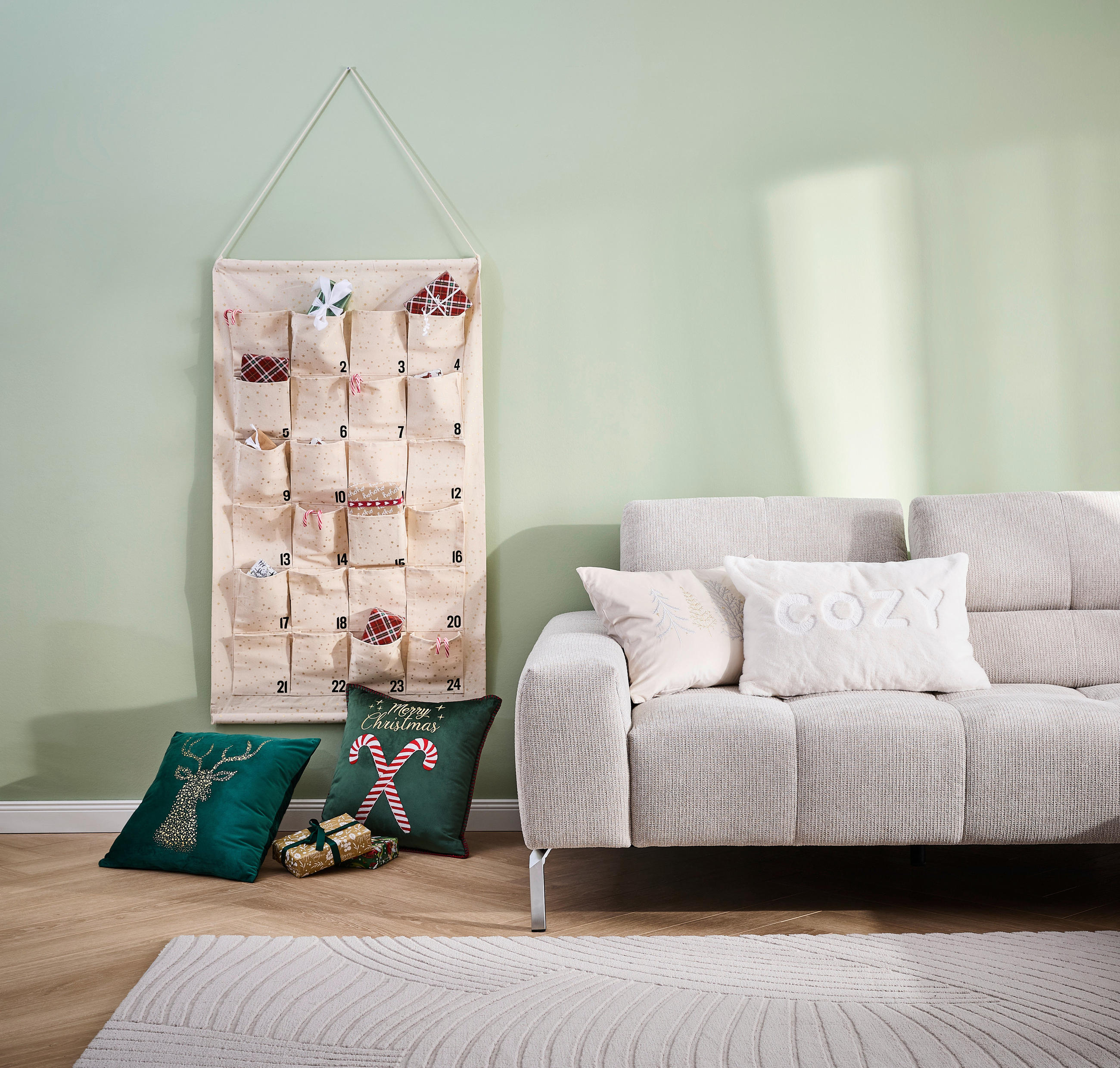 KISSENHÜLLE 40/60 cm  - Weiß, KONVENTIONELL, Textil (40/60cm) - X-Mas