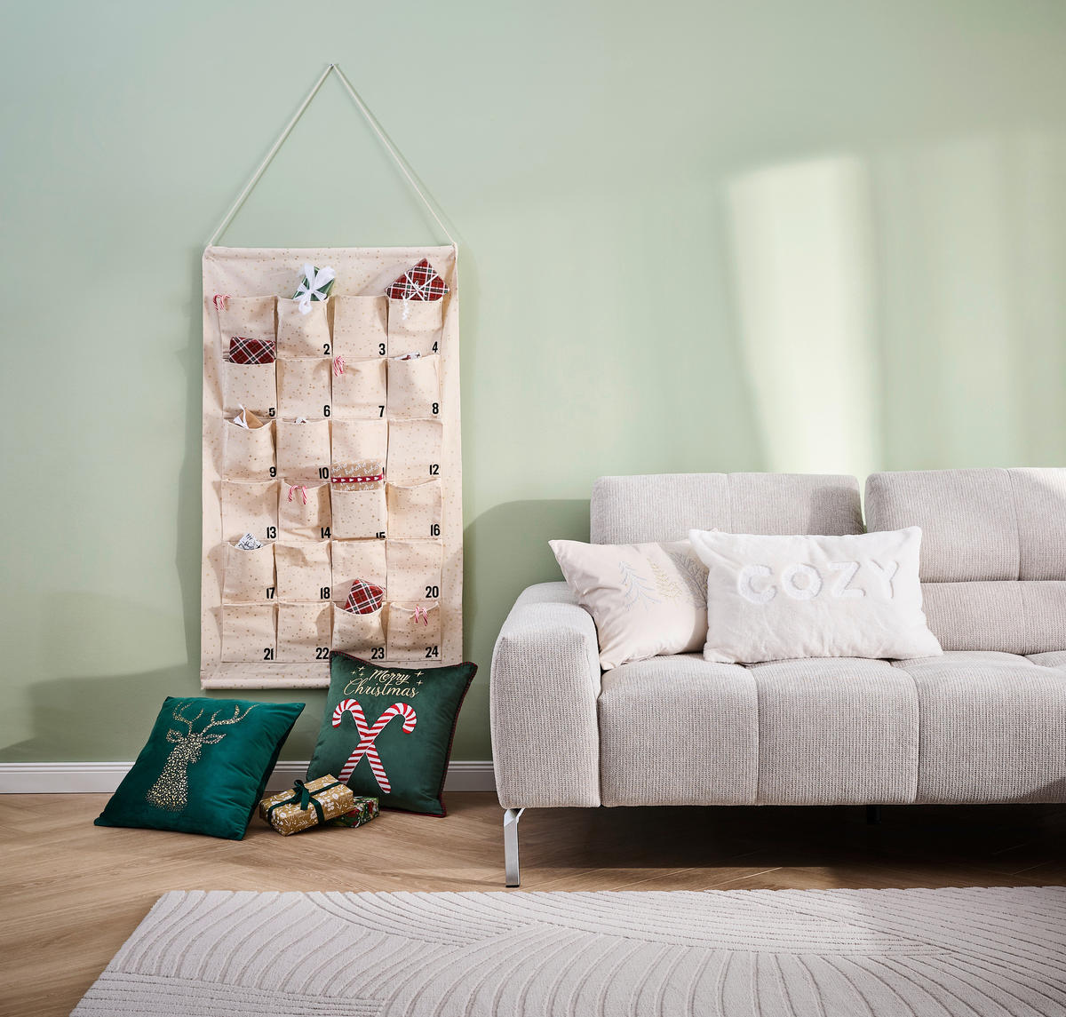KISSENHÜLLE 40/60 cm  - Weiß, KONVENTIONELL, Textil (40/60cm) - X-Mas