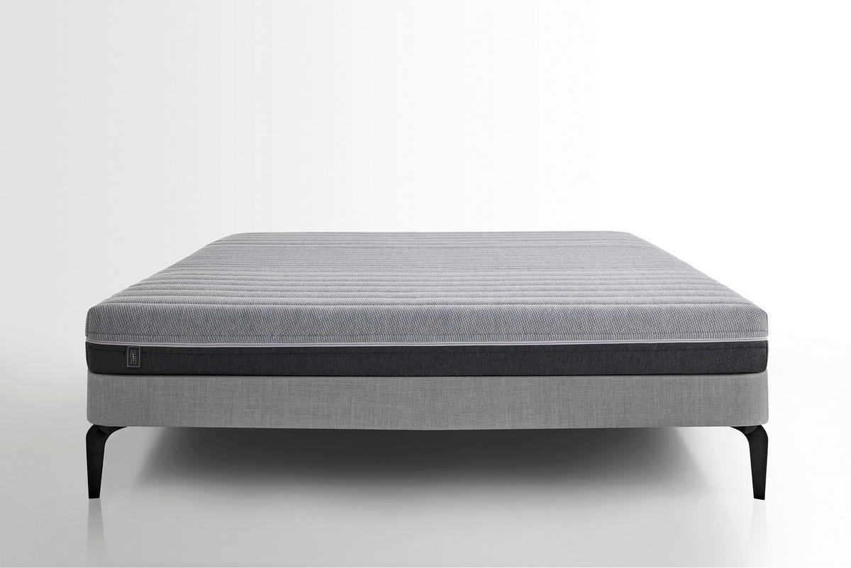 KOMFORTSCHAUMMATRATZE Optimum Support 140/200 cm Höhe ca. 16 cm  - Schwarz/Grau, Basics, Textil (140/200cm) - Yatas