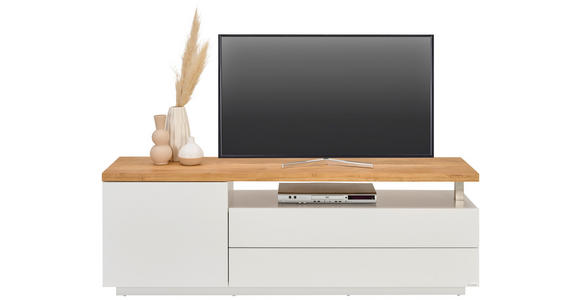 LOWBOARD  in 160/53,5/41,5 cm  - Eichefarben/Weiß, KONVENTIONELL, Holz/Holzwerkstoff (160/53,5/41,5cm) - Novel