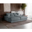 BIGSOFA in Cord Grau  - Schwarz/Grau, MODERN, Kunststoff/Textil (230/85/190cm) - Carryhome