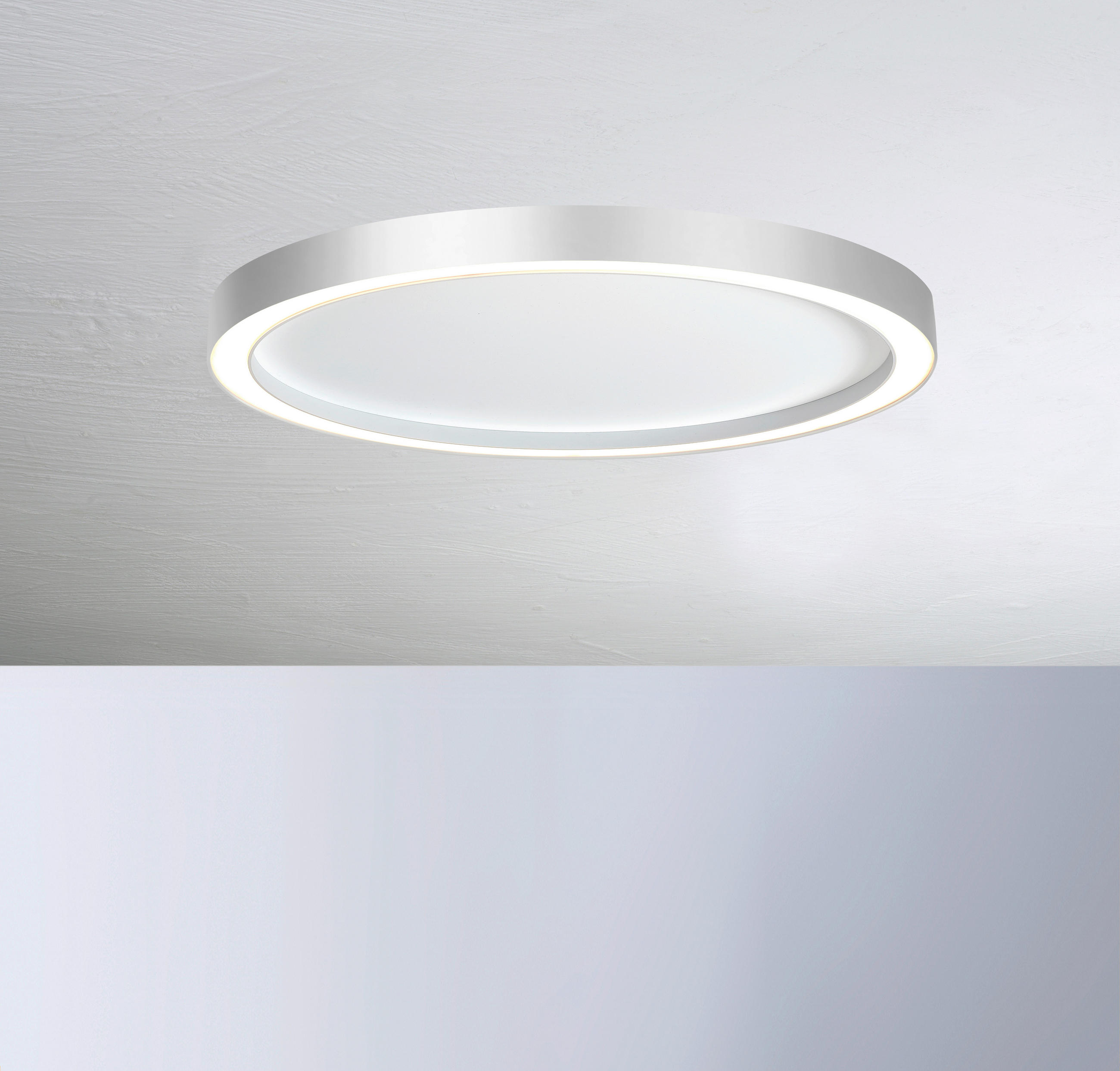 LED-DECKENLEUCHTE 55/4 cm    - Alufarben/Weiß, Design, Metall (55/4cm) - BOPP