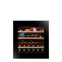 WEINKÜHLSCHRANK AVI60PLATINUM  - Schwarz, Basics, Glas/Holz (59,0/59,5/56,5cm)