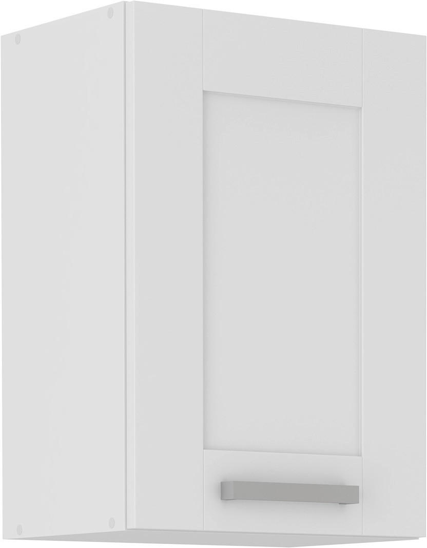 KÜCHENOBERSCHRANK 40/58/31 cm  in Weiß  - Silberfarben/Weiß, ROMANTIK / LANDHAUS, Holzwerkstoff/Metall (40/58/31cm) - MID.YOU