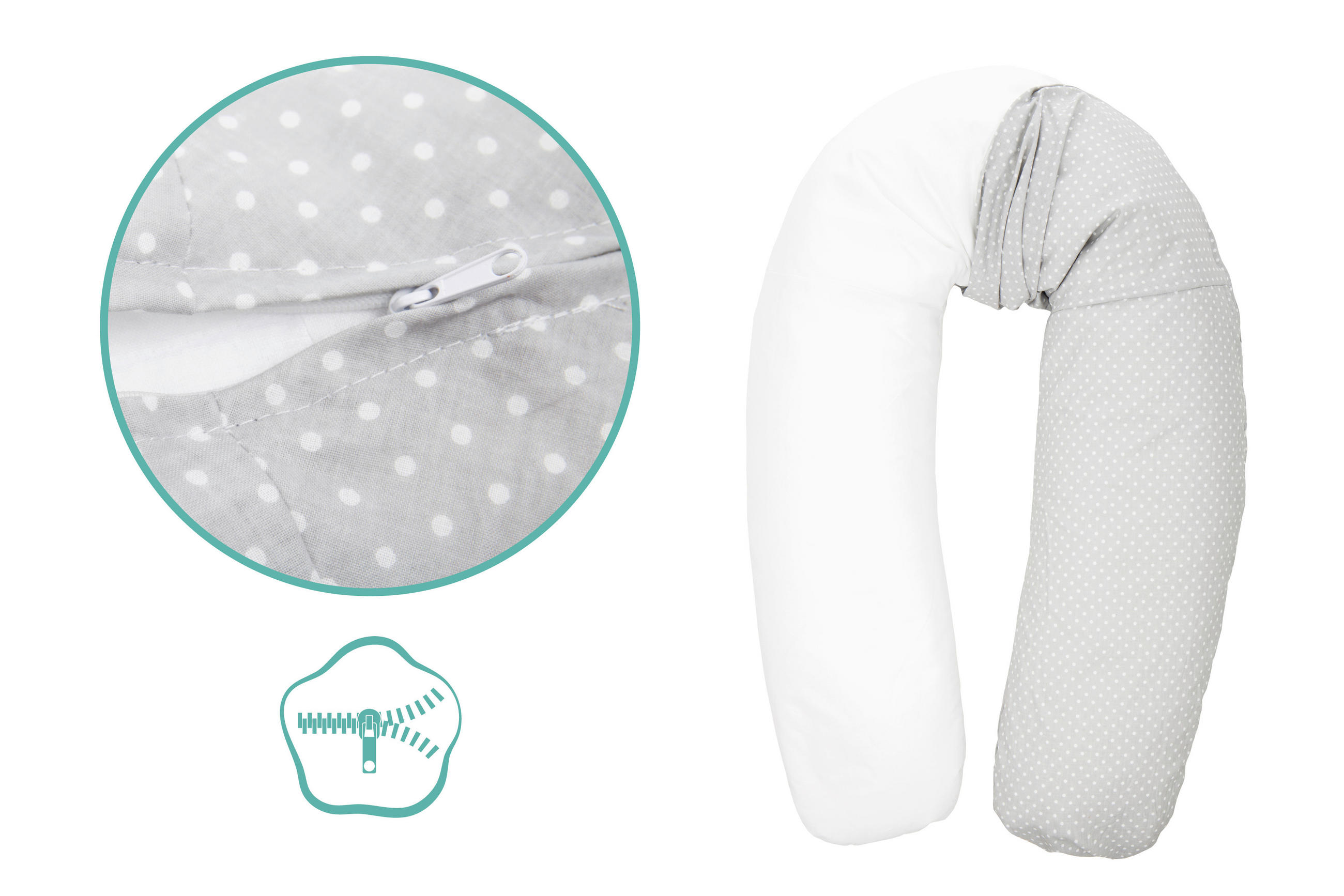 Thumbnail - Fillikid Stillkissen, Textil, Füllung: EPS Mikroperlen, 190 cm, Bezug abnehmbar, waschbar, Füttern, Stillen, Stillkissen