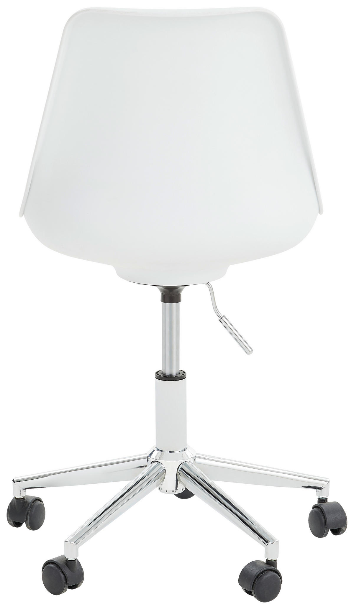 MLADINSKI VRTLJIVI STOL kovina, umetna masa, tekstil bela  - barve kroma/bela, Basics, kovina/umetna masa (57,5/82-92/47cm) - Carryhome