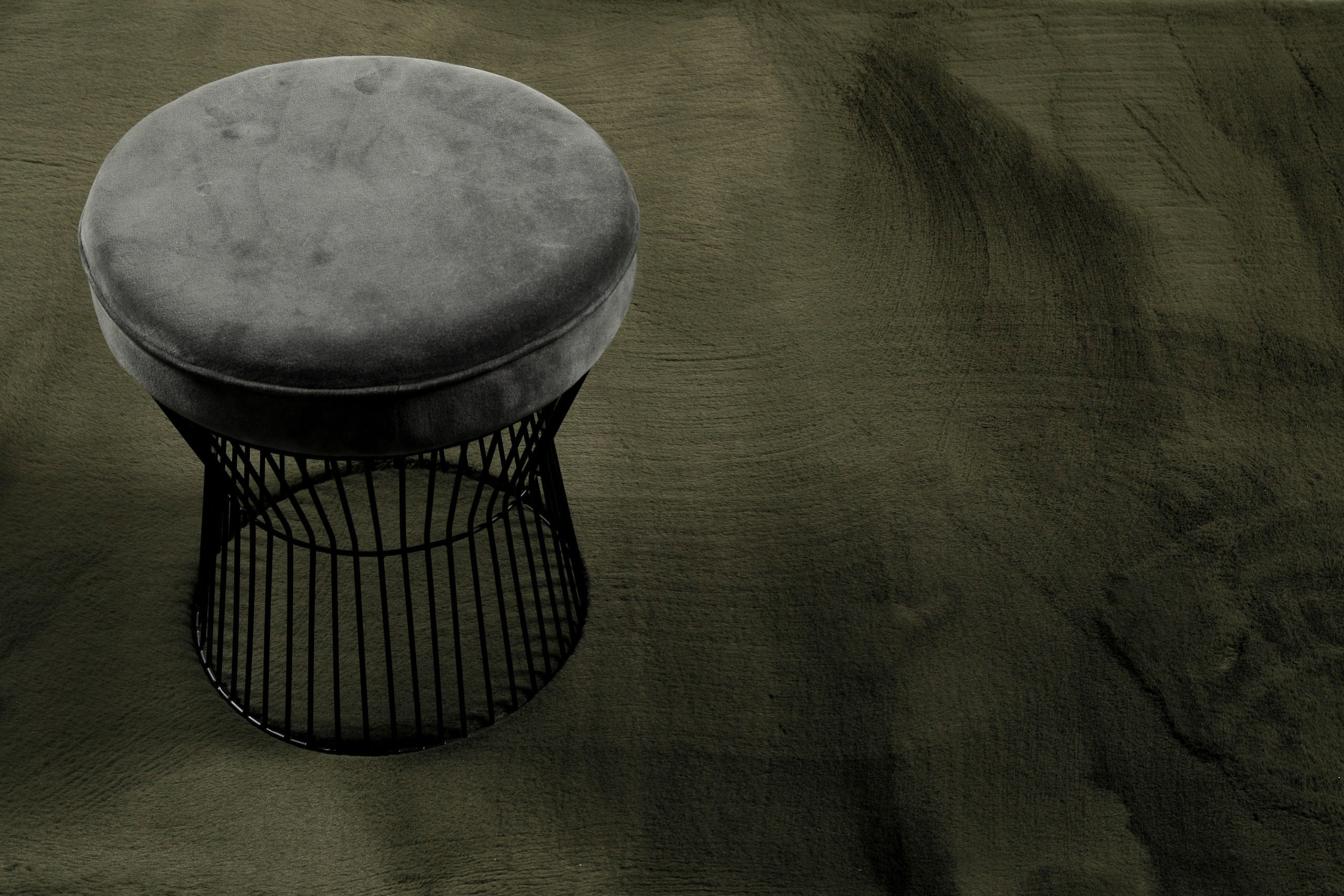 Thumbnail - Esprit Hochflorteppich Esp-4377-07, Olivgrün, Textil, Uni, rund, Oeko-Tex® Standard 100, strapazierfähig, Teppiche & Böd...