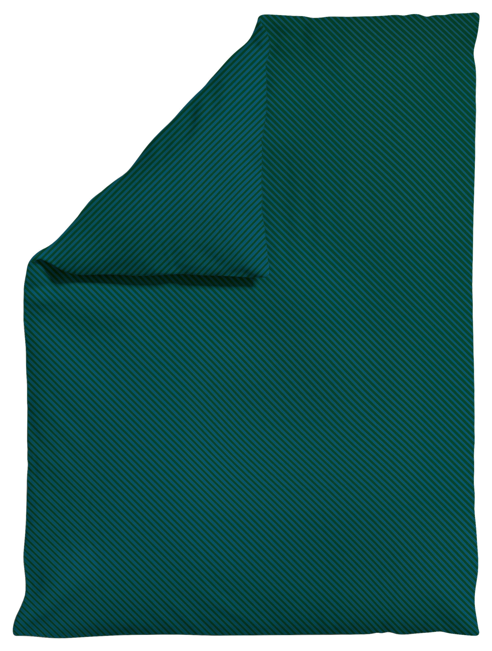 BETTDECKENBEZUG -teilig Woven Satin Fade Makosatin 155/220 cm  - Dunkelgrün/Petrol, Basics, Textil (155/220cm) - Schlafgut