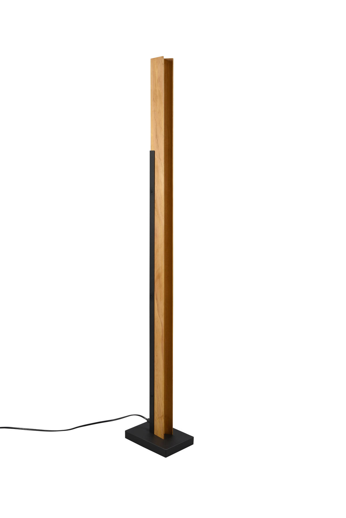 LED-STEHLEUCHTE - Schwarz/Braun, Design, Holz/Metall (13/120/19cm) - Trio Leuchten