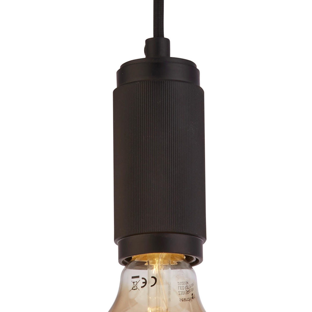 PENDELLEUCHTE 10/300 cm  - Schwarz, KONVENTIONELL, Metall (10/300cm) - Searchlight