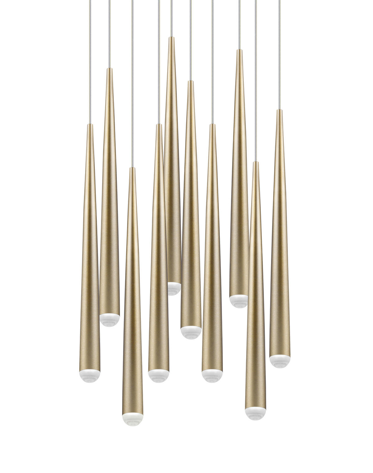 LED-HÄNGELEUCHTE 30/150 cm    - Goldfarben, Design, Metall (30/150cm) - Trio Leuchten