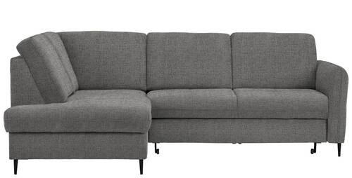 ECKSOFA in Chenille Dunkelgrau  - Dunkelgrau/Schwarz, Modern, Holz/Textil (184/241cm) - Carryhome