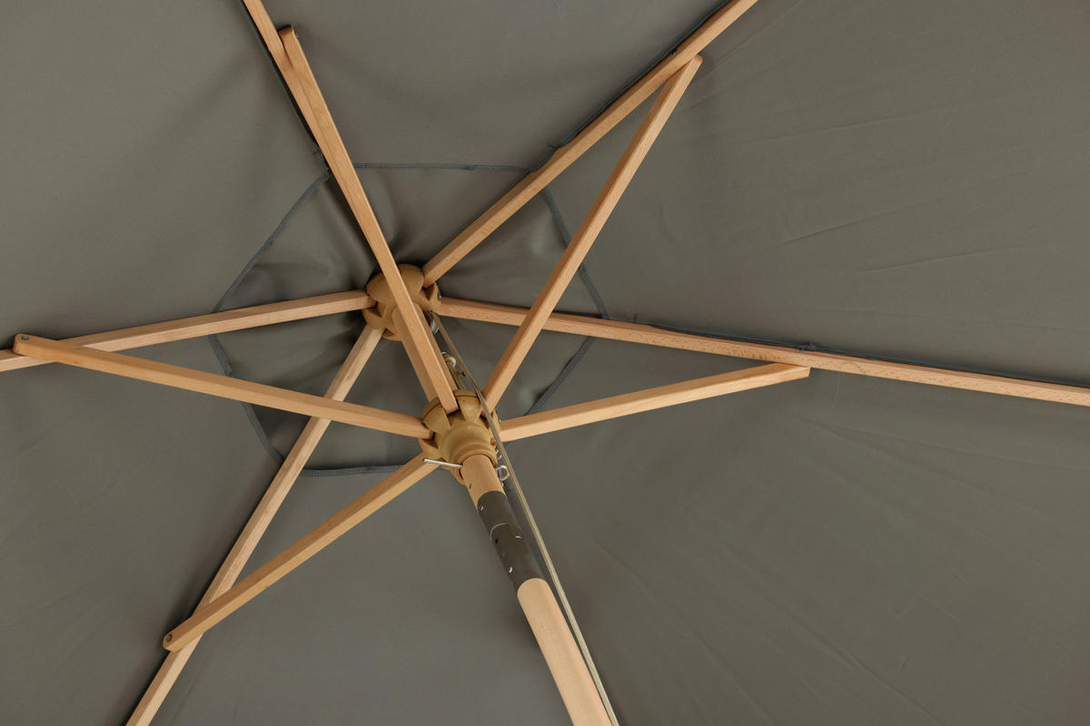 SONNENSCHIRM 250 cm  - Grau, KONVENTIONELL (250/232cm) - Gardenson