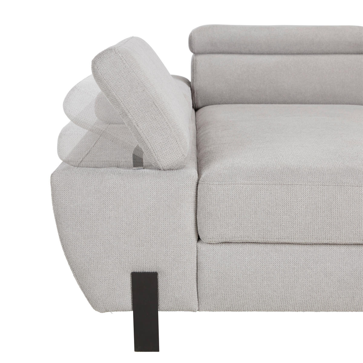 HÖRNSOFFA i vävt tyg grå  - ljusgrå/svart, Modern, metall/trämaterial (277/189cm) - MID.YOU