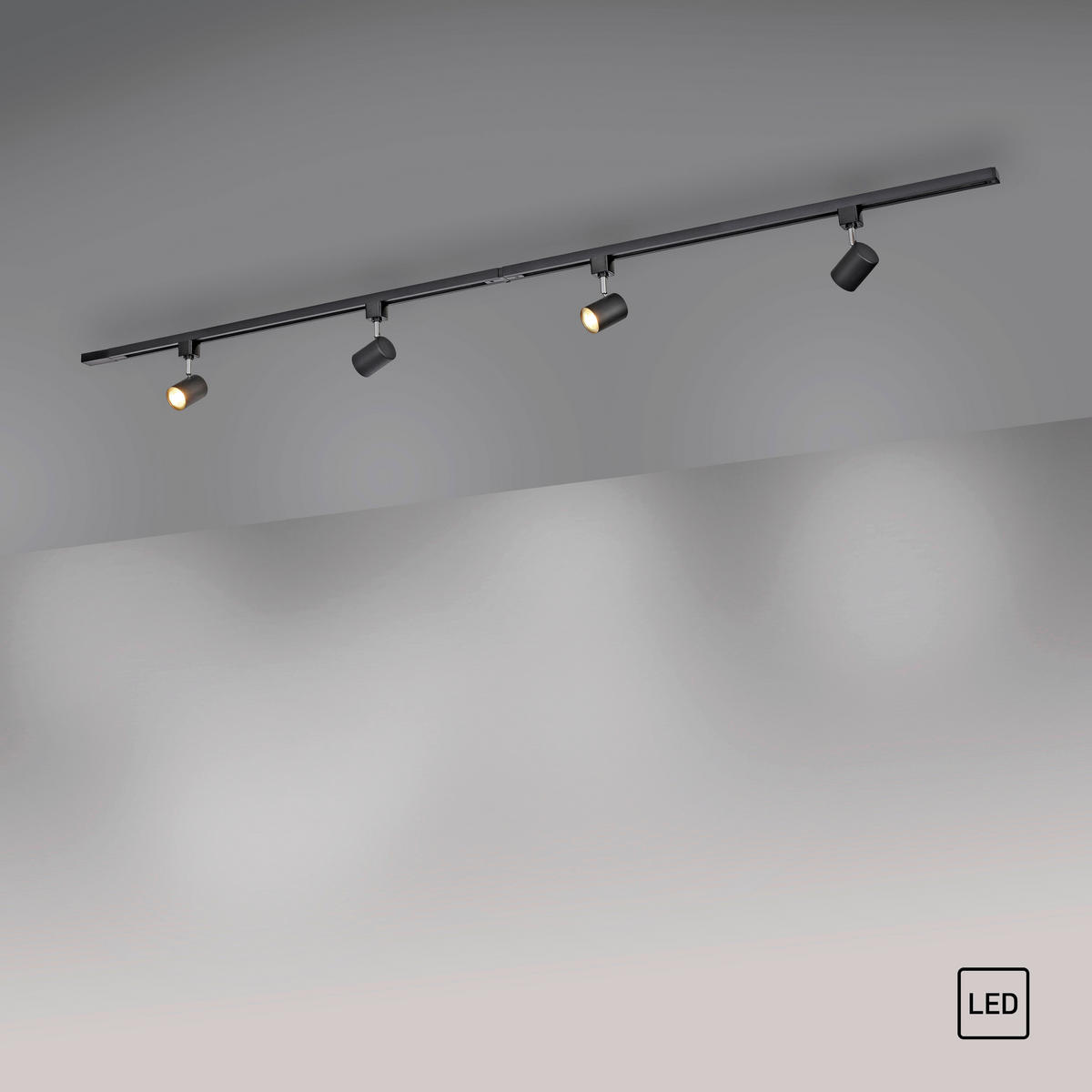 SCHIENENSYSTEM-STRAHLER Tarik   - Schwarz, Basics, Kunststoff/Metall