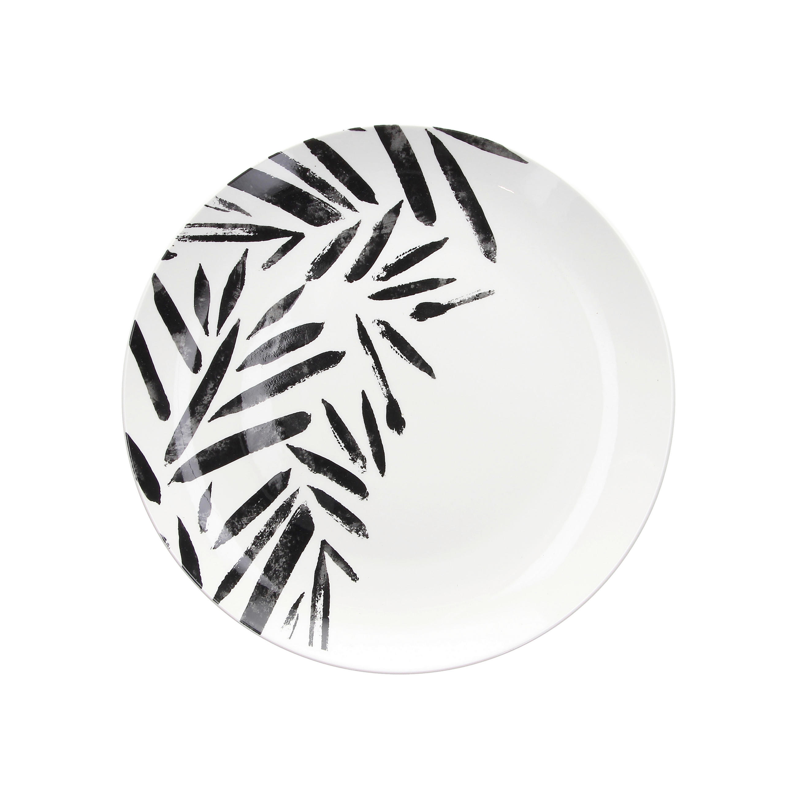 PLITVI KROŽNIK  MADISON ZEN  keramika   27/3 cm      - črna/bela, Basics, keramika (27/3cm) - Tognana