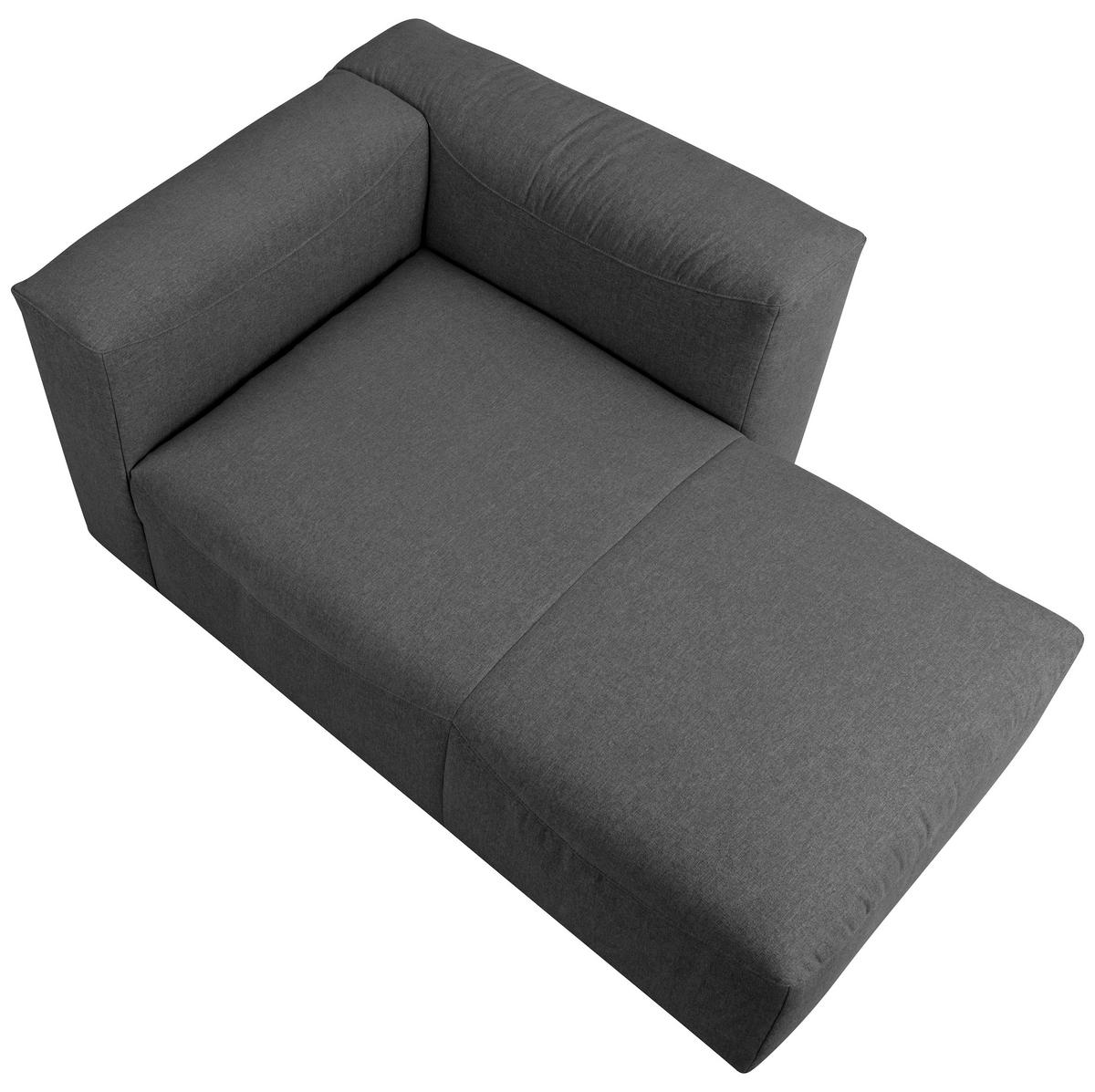 RÉCAMIERE in Flachgewebe Anthrazit  - Anthrazit, Design, Kunststoff/Textil (160/73/100cm) - Max Winzer