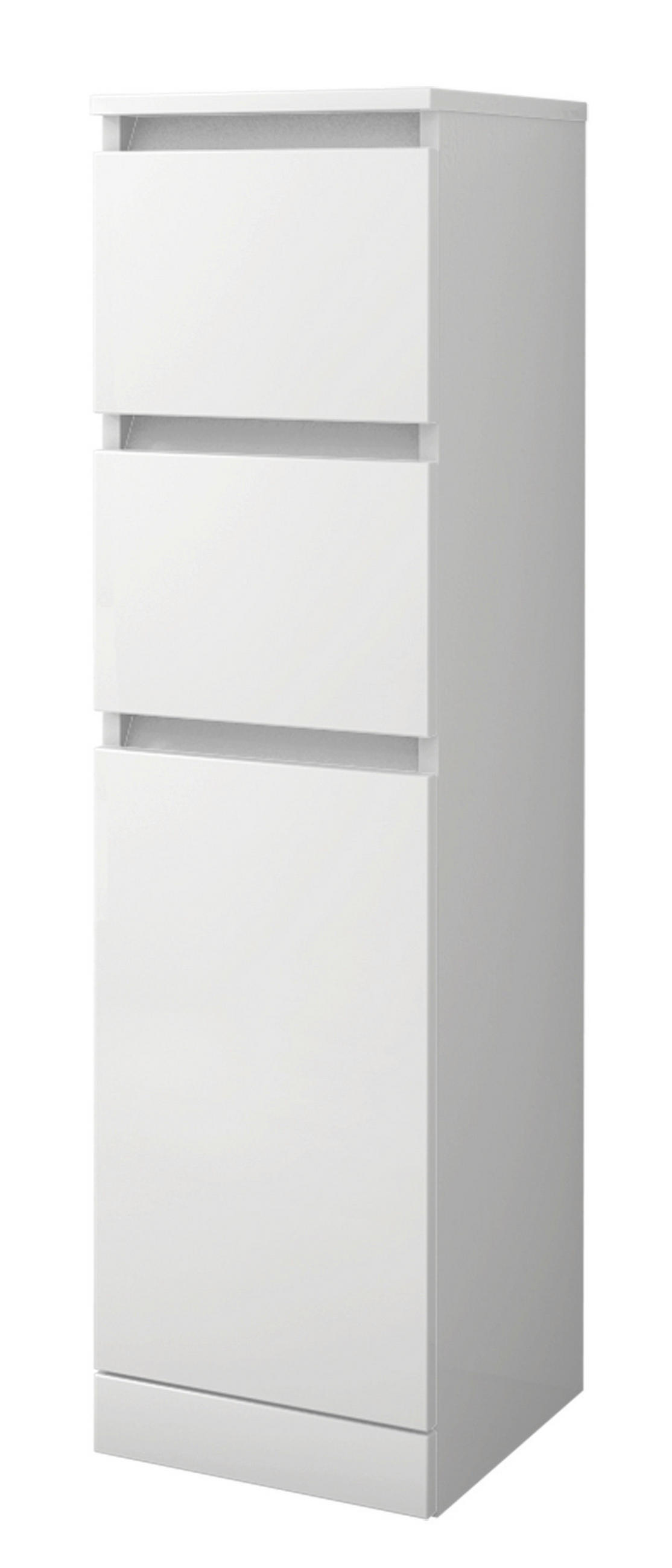 MIDISZEKRÉNY 30/112/33,5 cm  - fehér, Basics, faalapú anyag (30/112/33,5cm) - Welnova