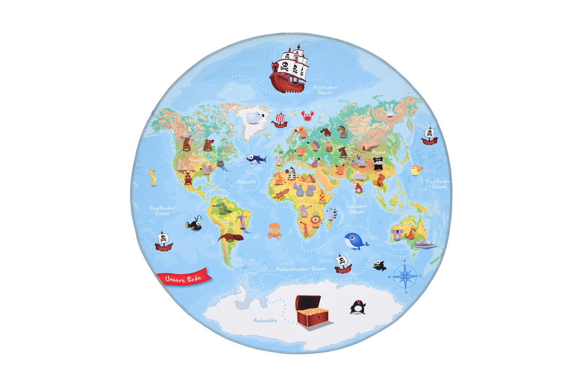 KINDERTEPPICH 100 cm BC Kids  - Hellblau, Design, Textil (100cm) - Ben'n'jen