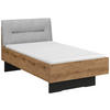 BETT 100/200 cm Graphitfarben, Grau, Eiche Artisan  - Graphitfarben/Eiche Artisan, Trend, Textil (100/200cm) - Stylife