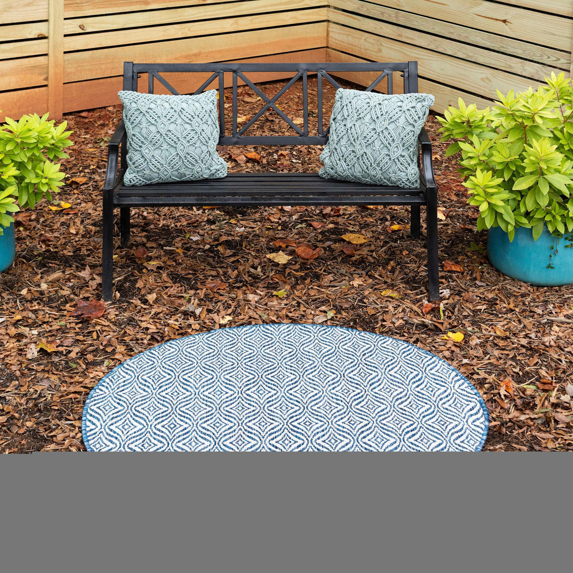 WEBTEPPICH Blau - Blau, Basics, Textil (120cm)