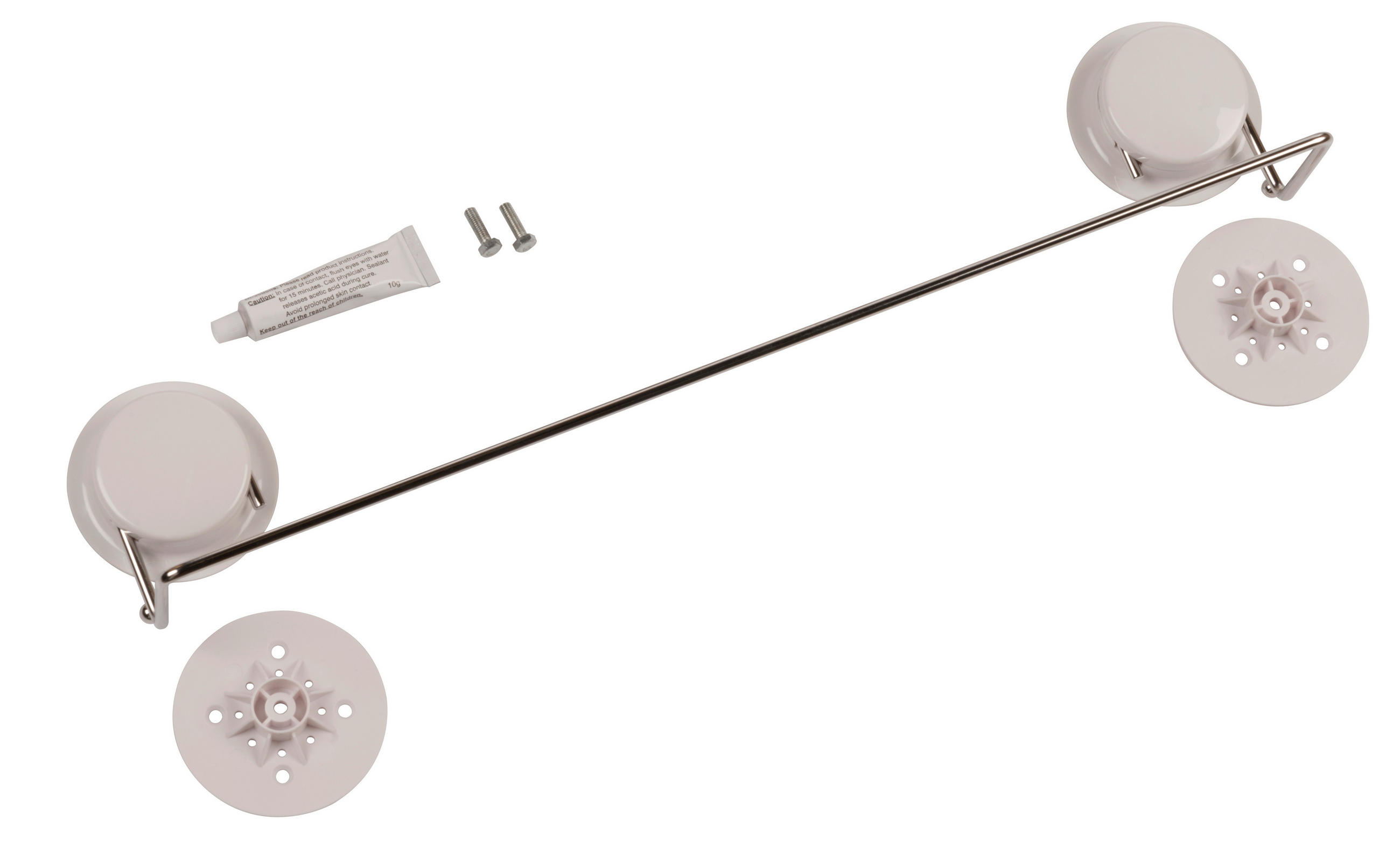HANDTUCHSTANGE 47,5/8,7/9,3 cm  - Silberfarben, Basics, Kunststoff/Metall (47,5/8,7/9,3cm)