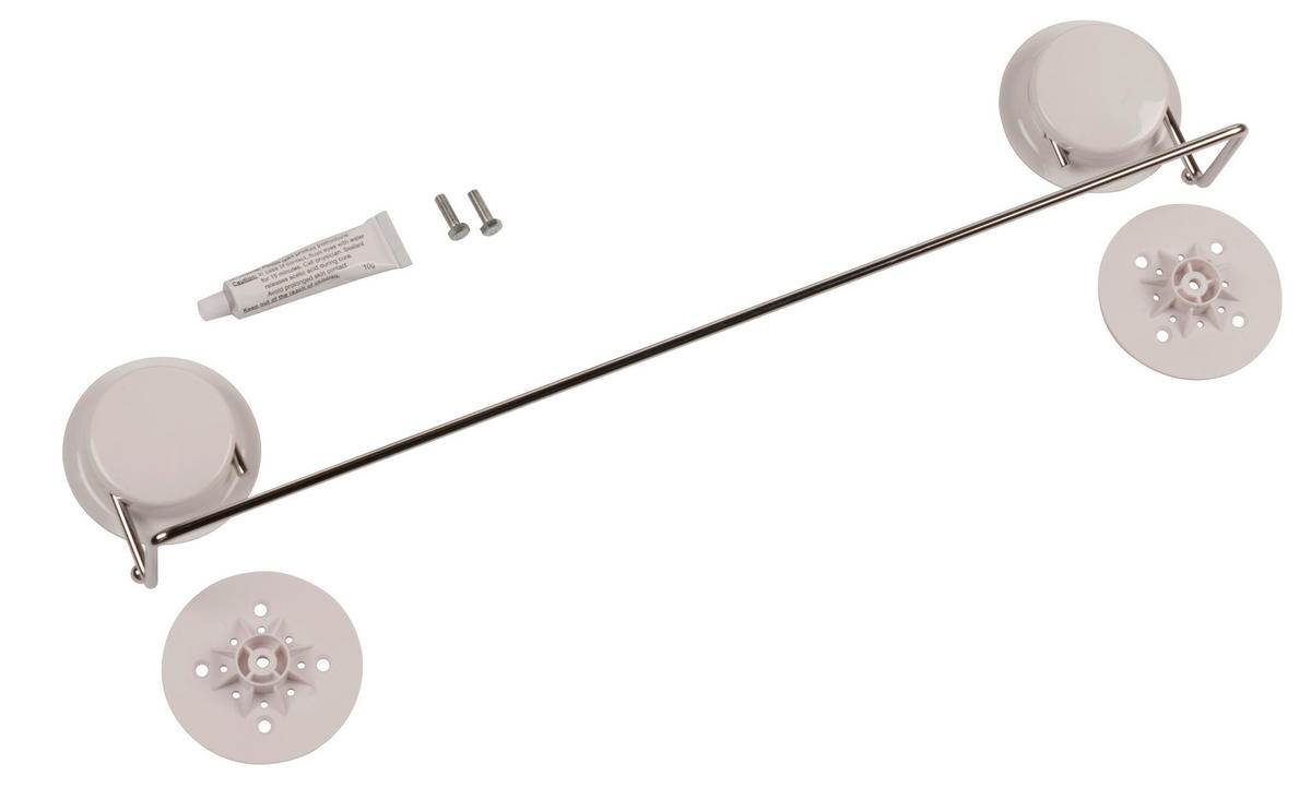 HANDTUCHSTANGE 47,5/8,7/9,3 cm  - Silberfarben, Basics, Kunststoff/Metall (47,5/8,7/9,3cm)