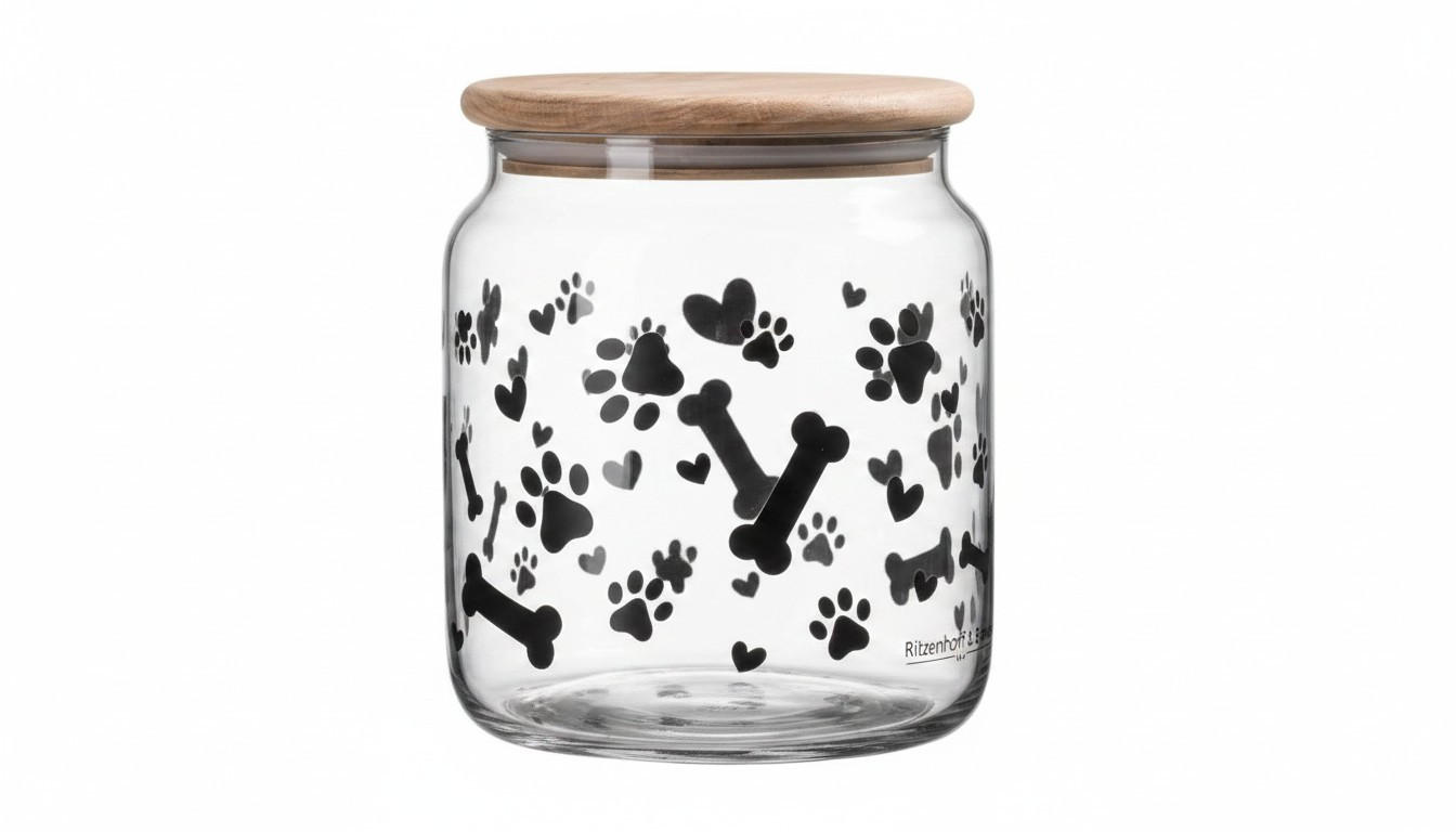 FUTTERBEHÄLTER - Klar, Trend, Glas/Holz (1,1l) - Ritzenhoff Breker